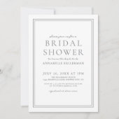 Dusty Blue Botanical Classic Elegant Vrijgezellenf Kaart (Voorkant)