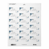 Dusty Blue Botanical Floral Address Label (Full Sheet)