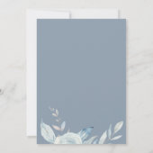 Dusty Blue Botanical Floral Vrijgezellenfeest Kaart (Achterkant)
