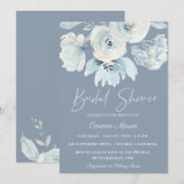 Dusty Blue Botanical Floral Vrijgezellenfeest Kaart (Voorkant / Achterkant)
