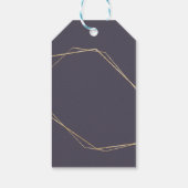 Dusty Blue Botanical Florals Weddenschap Cadeaulabel (Achterkant)