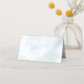 Dusty Blue Botanical Greenery Waterverf Plaatskaartje (Achterkant)