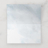 Dusty Blue Botanical Greenery Waterverf Plaatskaartje (Binnenkant ongevouwen)