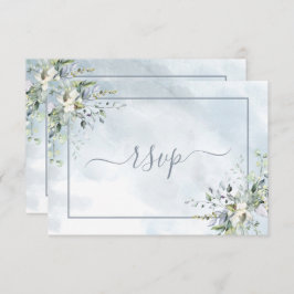 Dusty Blue Botanical Greenery Waterverf RSVP
