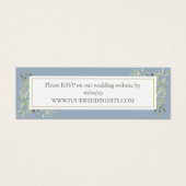 Dusty Blue Botanical Greenery Wedding Website RSVP Mini Visitekaartjes (Voorkant)