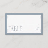 Dusty Blue Botanical Minimalist Place Card Plaatskaartje (Voorkant)