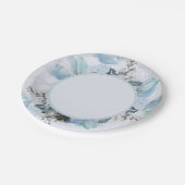 Dusty Blue Botanical Papieren Bordje (Gekanteld)