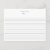 Dusty Blue Botanical Recept Kaart (Achterkant)