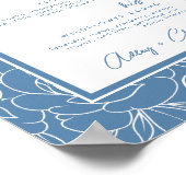 Dusty Blue Botanical Signature Drink Wedding Sign Poster (Hoek)