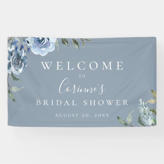 Dusty Blue Botanical Spandoek (Horizontaal)