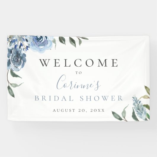 Dusty Blue Botanical Spandoek (Horizontaal)