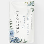 Dusty Blue Botanical Spandoek (Verticaal)