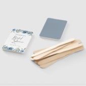 Dusty Blue Botanical Vrijgezellenfeest Handwaaier (Niet-gemonteerd)