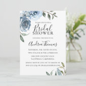 Dusty Blue Botanical Vrijgezellenfeest Kaart (Staand voorkant)