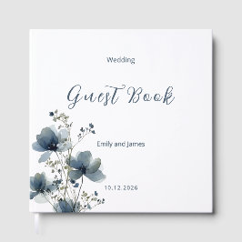 Dusty Blue Botanical Wedding Gastenboek