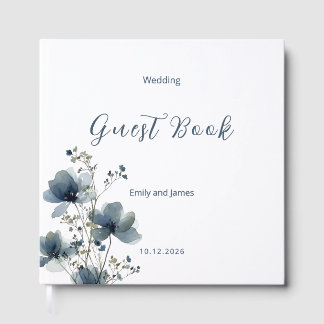 Dusty Blue Botanical Wedding Gastenboek