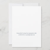 Dusty Blue Botanical Wedding Kaart (Achterkant)