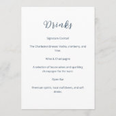 Dusty Blue Botanical Wedding Menu (Achterkant)