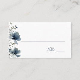 Dusty Blue Botanical Wedding Plaatskaartje