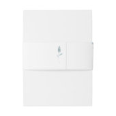 Dusty Blue Botanical Wedding Uitnodigingen Wikkel (Achterkant Voorbeeld)