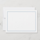 Dusty Blue Bouquet Classic Lijst Trouwpaar Notitiekaartje (Achterkant)