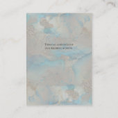 Dusty Blue Bourgondië Blush Bloemen Bruiloft Detai Informatiekaartje (Achterkant)