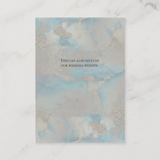 Dusty Blue Bourgondië Blush Bloemen Bruiloft Detai Informatiekaartje (Achterkant)