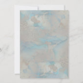 Dusty Blue Bourgondië Blush Floral 60ste verjaarda Kaart (Achterkant)