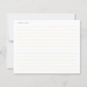 Dusty Blue Bow Bridal Recipe Card (Achterkant)