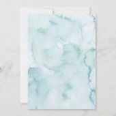 Dusty Blue Bow Coquette Winter Baby Shower Kaart (Achterkant)