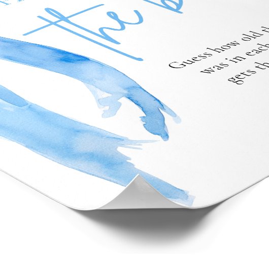 Dusty Blue Bow Hoe oud was het bruid Vrijgezellenf Poster (Hoek)