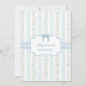 Dusty Blue Bow Love Shack Baby Boy Shower Kaart (Achterkant)