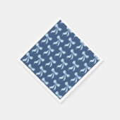 Dusty Blue Bow Pattern Bridal Shower Servet (Hoek)