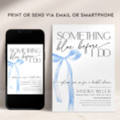 Dusty Blue Bow Shes Het knopen van het Vrijgezelle Kaart