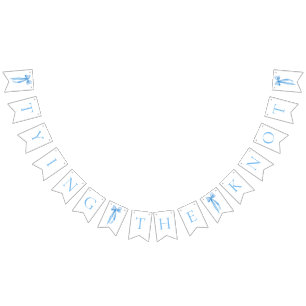 Dusty Blue Bow Tying the Knot Vrijgezellenfeest Vlaggetjes