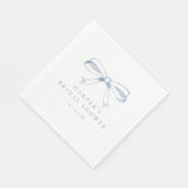  Dusty Blue Bow Vrijgezellenfeest Servet (Hoek)