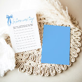 Dusty Blue Bow waar waren ze Vrijgezellenfeest spe Kaart