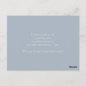 Dusty Blue Bow wordt mijn bruidsmeisje Kaart (Achterkant)