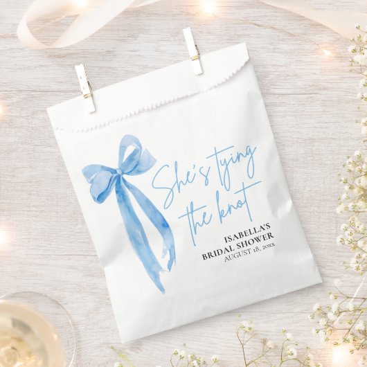 Dusty Blue Bow Ze bindt de knoop Vrijgezellenfeest Bedankzakje (Geknipt)