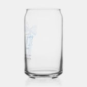 Dusty Blue Bow Ze bindt de knoop Vrijgezellenfeest Blikvorm Glas (Links)