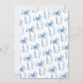 Dusty Blue Bow Ze bindt de knoop Vrijgezellenfeest Kaart (Achterkant)