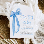 Dusty Blue Bow Ze bindt de knoop Vrijgezellenfeest Kaart