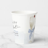 Dusty Blue Bow Ze bindt de knoop Vrijgezellenfeest Papieren Bekers (Rechts)