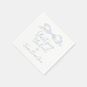 Dusty Blue Bow Ze bindt de knoop Vrijgezellenfeest Servet (Hoek)