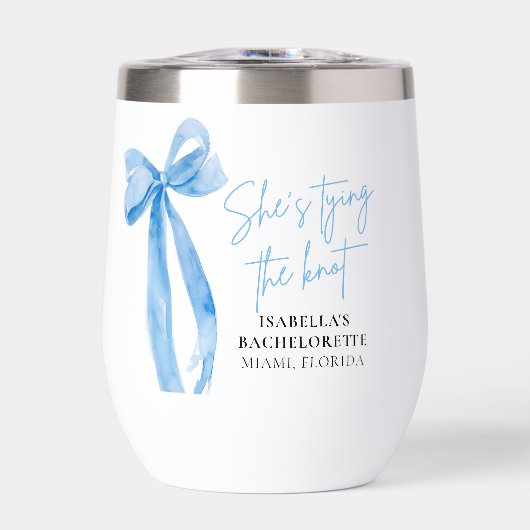 Dusty Blue Bow Ze is Tying the Knot Bachelorette (Voorkant)