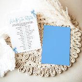 Dusty Blue Bow zou ze liever Vrijgezellenfeest spe Kaart