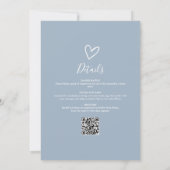 Dusty Blue Boy All in One Baby Sprinkle Shower Kaart (Achterkant)