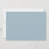 Dusty Blue Boy Baby shower Script Heart Bedankkaart (Achterkant)