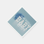 Dusty Blue Boy Balloon Arch Baby shower Party Servet (Hoek)