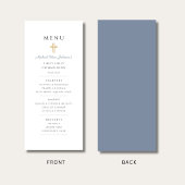 Dusty Blue Boy First Communion Menu